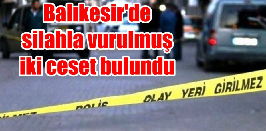 Balıkesir'de silahla vurulmuş iki ceset bulundu