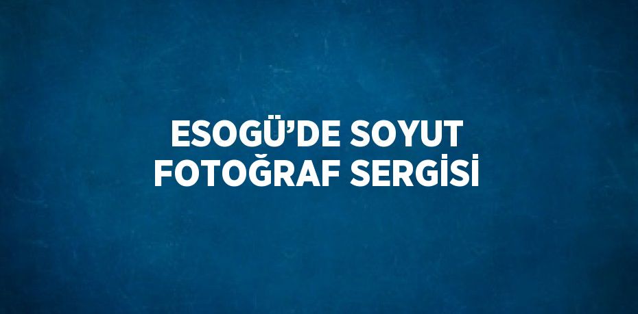 ESOGÜ’DE SOYUT FOTOĞRAF SERGİSİ