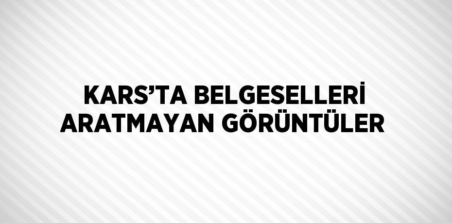 KARS’TA BELGESELLERİ ARATMAYAN GÖRÜNTÜLER