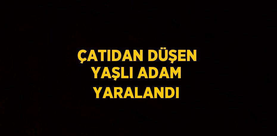 ÇATIDAN DÜŞEN YAŞLI ADAM YARALANDI