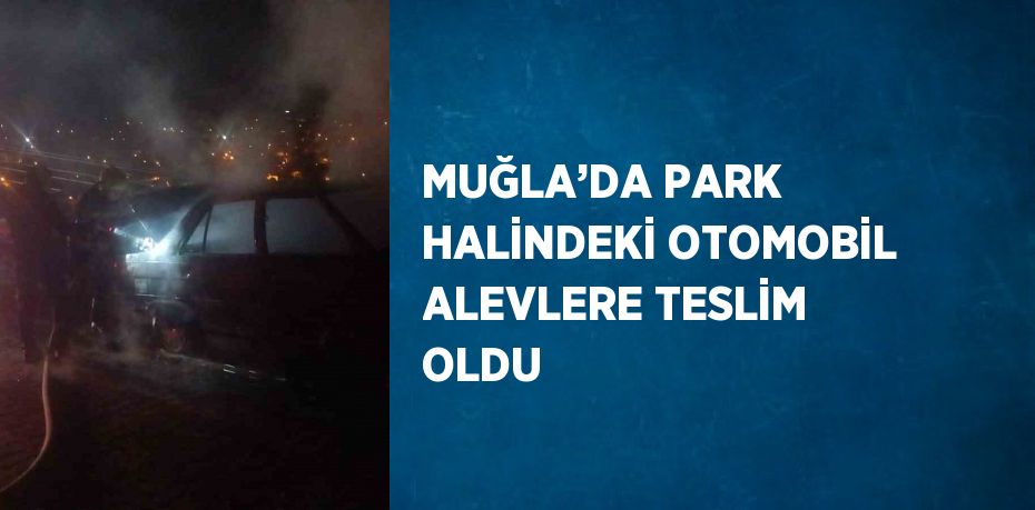 MUĞLA’DA PARK HALİNDEKİ OTOMOBİL ALEVLERE TESLİM OLDU