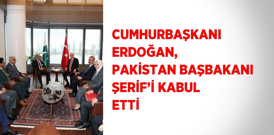 CUMHURBAŞKANI ERDOĞAN, PAKİSTAN BAŞBAKANI ŞERİF’İ KABUL ETTİ