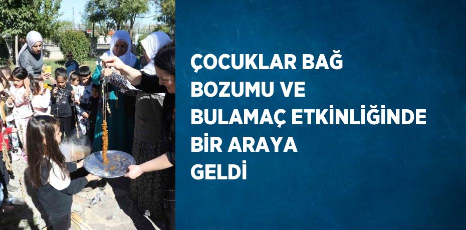 ÇOCUKLAR BAĞ BOZUMU VE BULAMAÇ ETKİNLİĞİNDE BİR ARAYA GELDİ