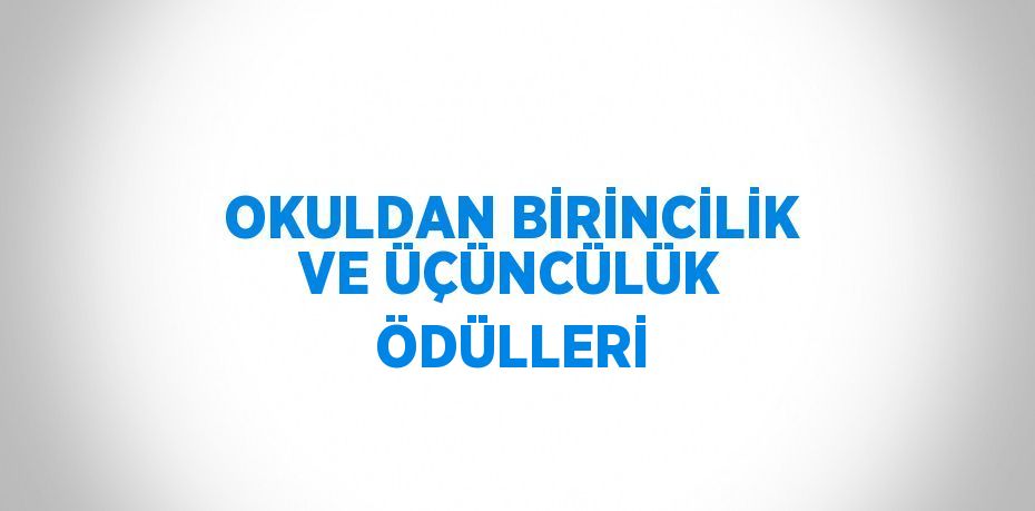 OKULDAN BİRİNCİLİK VE ÜÇÜNCÜLÜK ÖDÜLLERİ