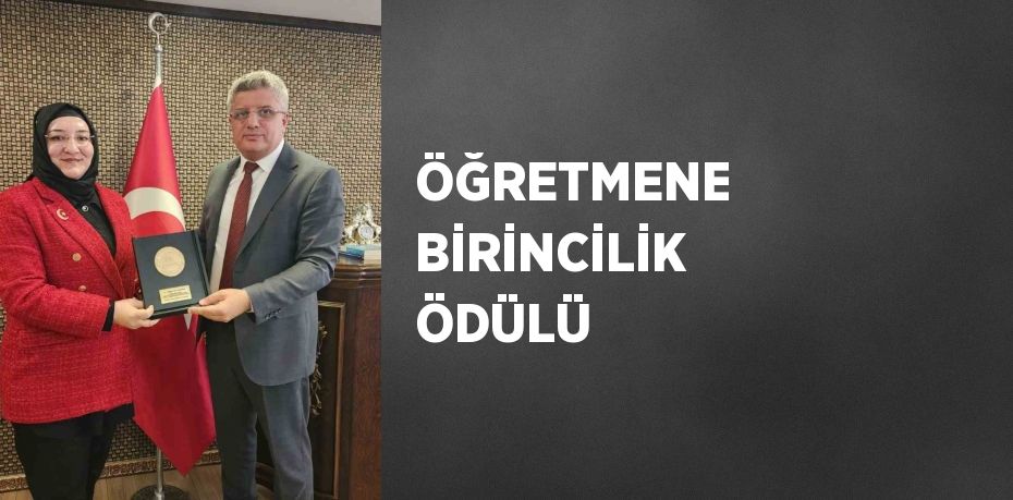 ÖĞRETMENE BİRİNCİLİK ÖDÜLÜ