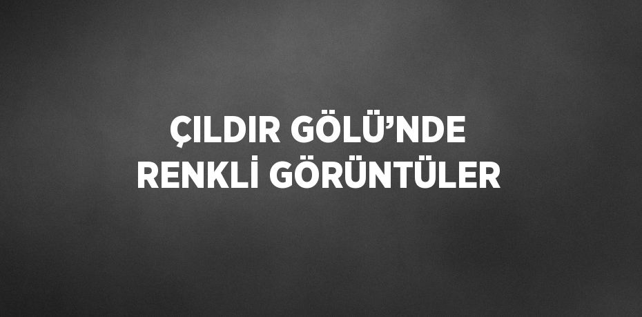 ÇILDIR GÖLÜ’NDE RENKLİ GÖRÜNTÜLER