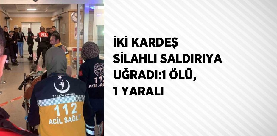 İKİ KARDEŞ SİLAHLI SALDIRIYA UĞRADI:1 ÖLÜ, 1 YARALI