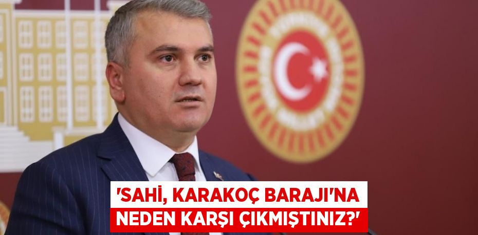 'SAHİ, KARAKOÇ BARAJI’NA NEDEN KARŞI ÇIKMIŞTINIZ?'