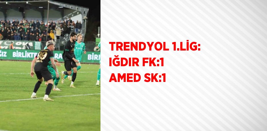 TRENDYOL 1.LİG: IĞDIR FK:1 AMED SK:1