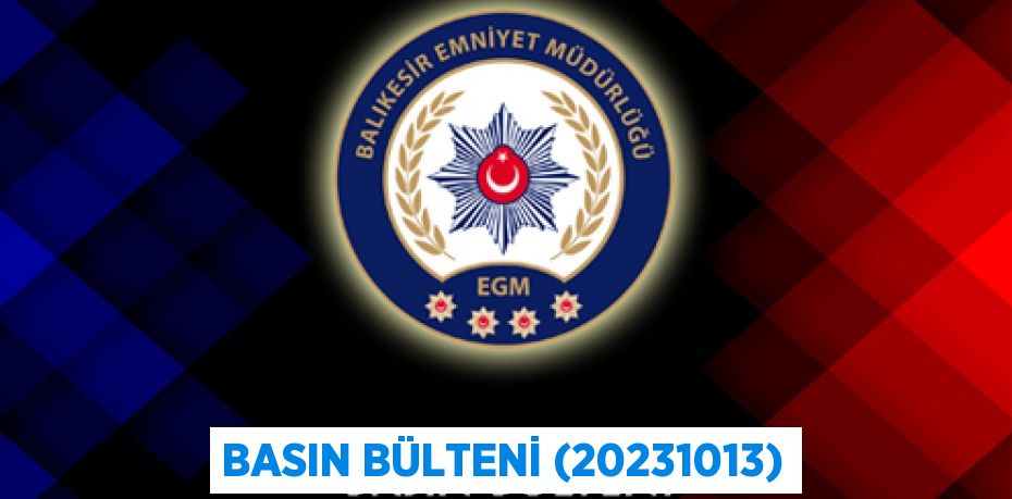 Basın Bülteni (20231013)