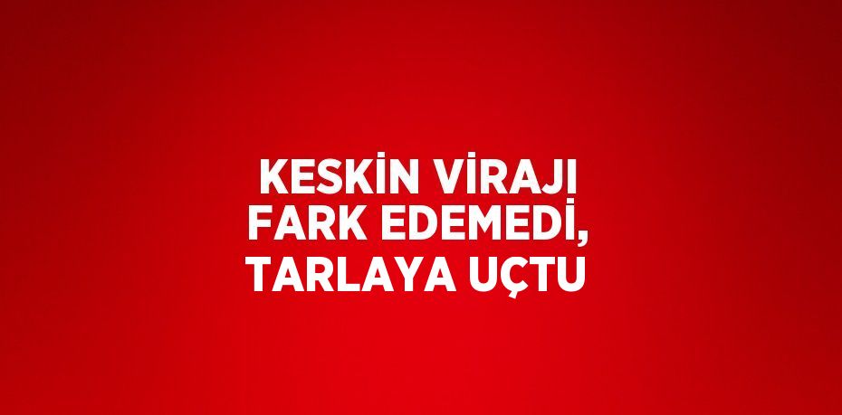 KESKİN VİRAJI FARK EDEMEDİ, TARLAYA UÇTU