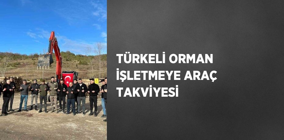 TÜRKELİ ORMAN İŞLETMEYE ARAÇ TAKVİYESİ