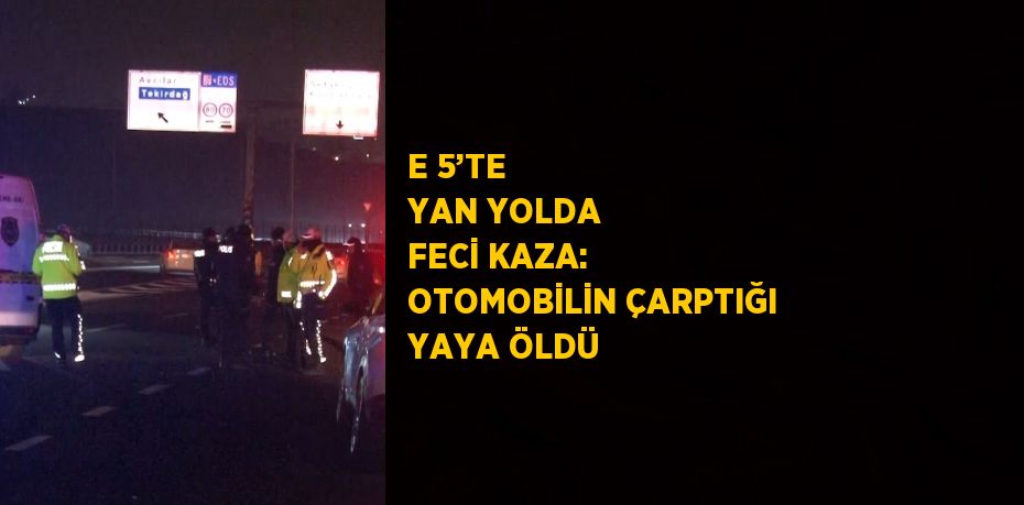 E 5’TE YAN YOLDA FECİ KAZA: OTOMOBİLİN ÇARPTIĞI YAYA ÖLDÜ