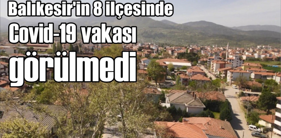 Balıkesir'in 8 ilçesinde Covid-19 vakası görülmedi