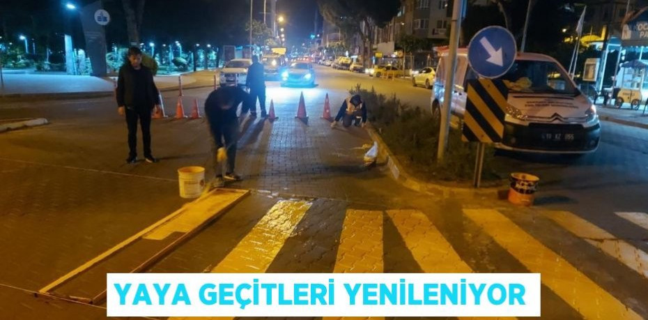 Yaya geçitleri yenileniyor