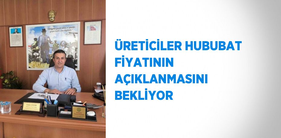 ÜRETİCİLER HUBUBAT FİYATININ AÇIKLANMASINI BEKLİYOR