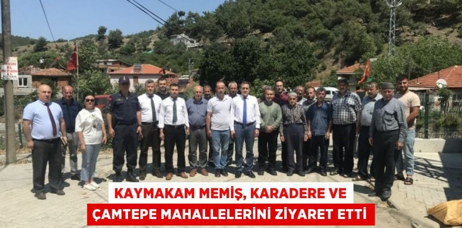 Kaymakam Memiş, Karadere ve Çamtepe mahallelerini ziyaret etti