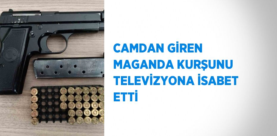 CAMDAN GİREN MAGANDA KURŞUNU TELEVİZYONA İSABET ETTİ