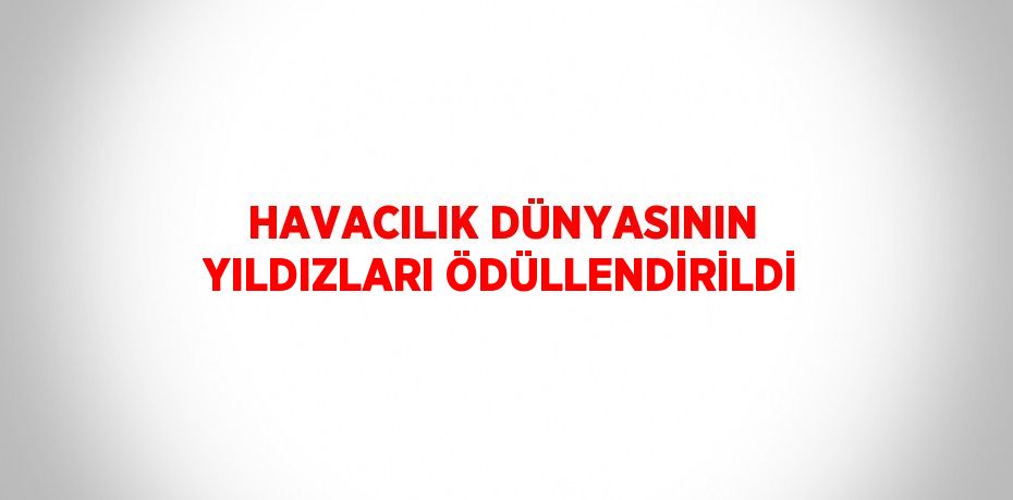 HAVACILIK DÜNYASININ YILDIZLARI ÖDÜLLENDİRİLDİ