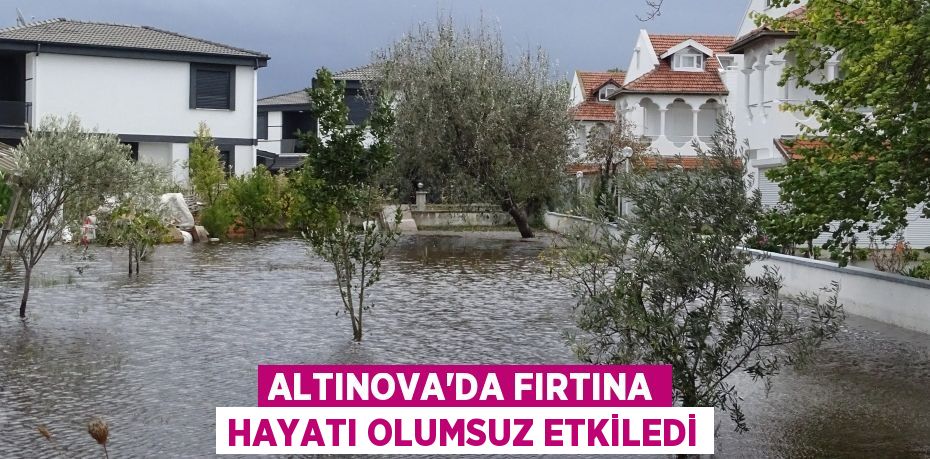 Altınova'da fırtına hayatı olumsuz etkiledi