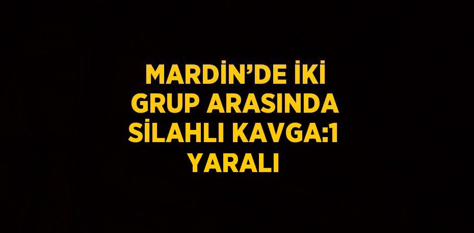 MARDİN’DE İKİ GRUP ARASINDA SİLAHLI KAVGA:1 YARALI