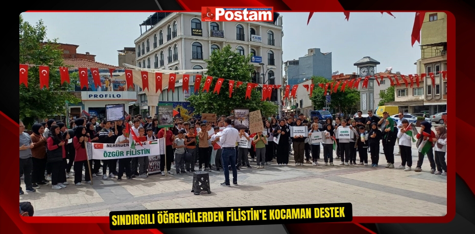 Sındırgılı öğrencilerden Filistin’e kocaman destek  