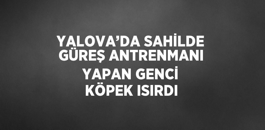 YALOVA’DA SAHİLDE GÜREŞ ANTRENMANI YAPAN GENCİ KÖPEK ISIRDI