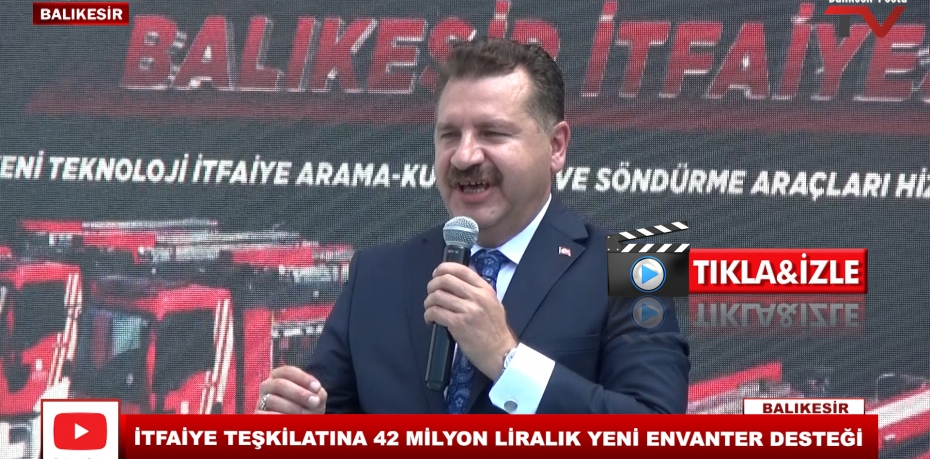 İTFAİYE TEŞKİLATINA 42 MİLYON LİRALIK YENİ ENVANTER DESTEĞİ