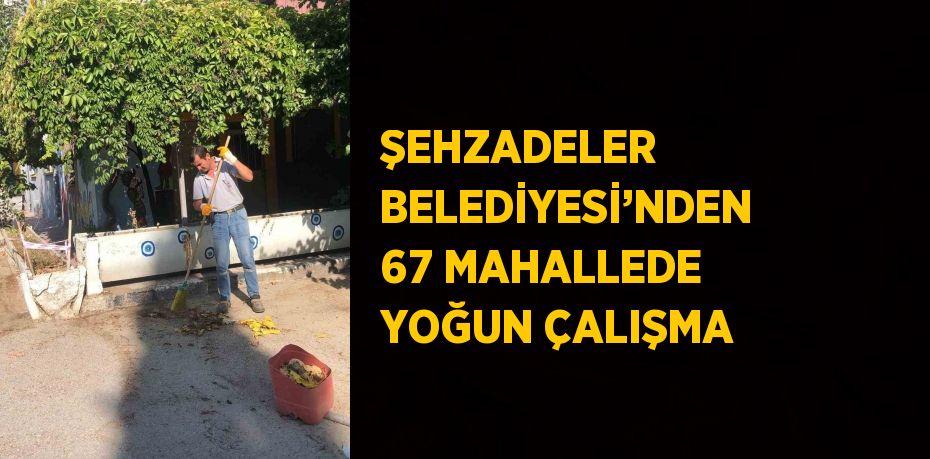 ŞEHZADELER BELEDİYESİ’NDEN 67 MAHALLEDE YOĞUN ÇALIŞMA