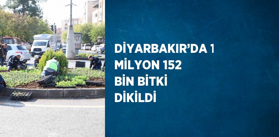 DİYARBAKIR’DA 1 MİLYON 152 BİN BİTKİ DİKİLDİ