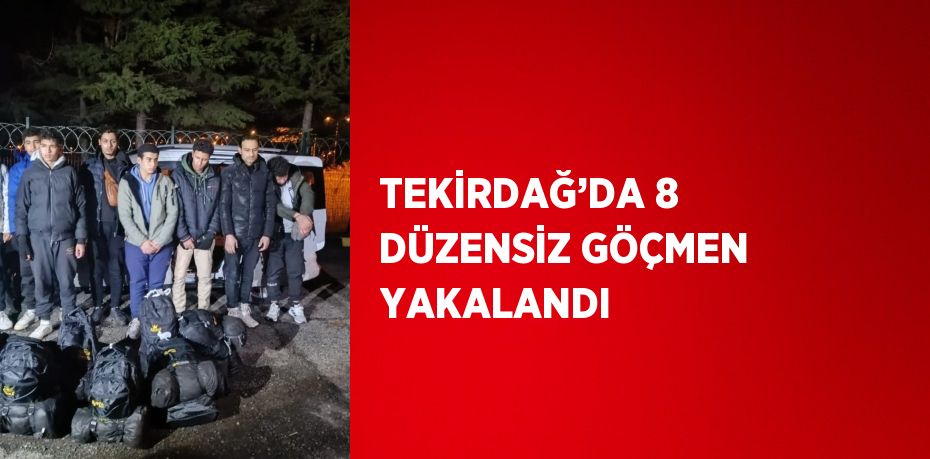 TEKİRDAĞ’DA 8 DÜZENSİZ GÖÇMEN YAKALANDI