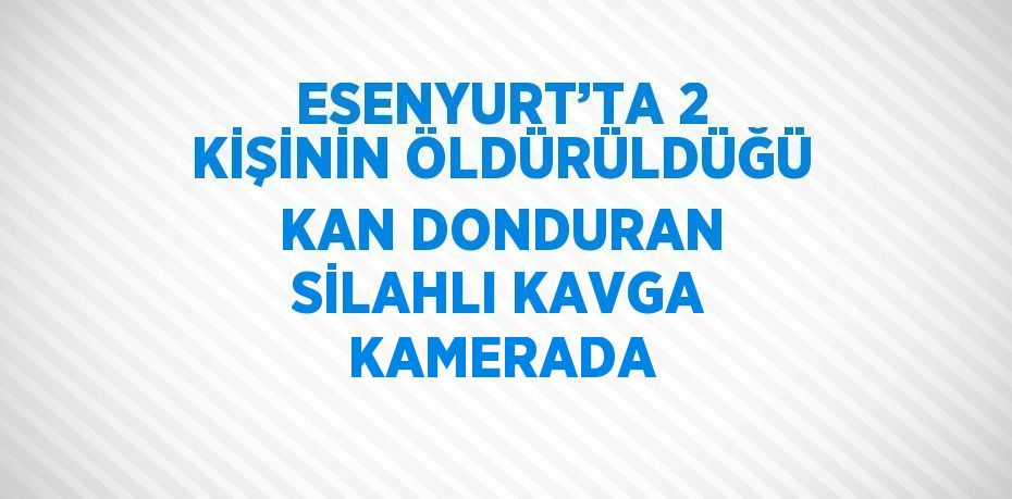 ESENYURT’TA 2 KİŞİNİN ÖLDÜRÜLDÜĞÜ KAN DONDURAN SİLAHLI KAVGA KAMERADA