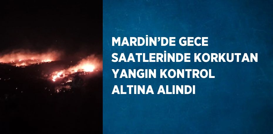 MARDİN’DE GECE SAATLERİNDE KORKUTAN YANGIN KONTROL ALTINA ALINDI