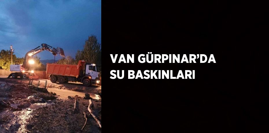 VAN GÜRPINAR’DA SU BASKINLARI