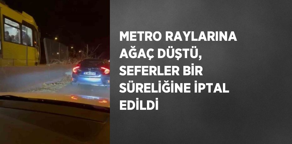 METRO RAYLARINA AĞAÇ DÜŞTÜ, SEFERLER BİR SÜRELİĞİNE İPTAL EDİLDİ