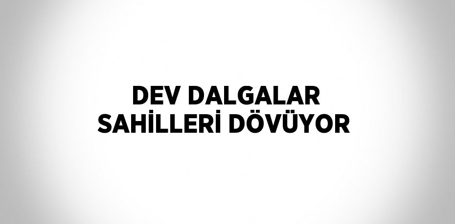 DEV DALGALAR SAHİLLERİ DÖVÜYOR