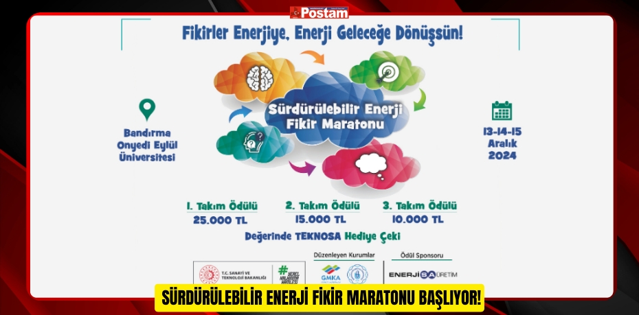 SÜRDÜRÜLEBİLİR ENERJİ FİKİR MARATONU BAŞLIYOR!