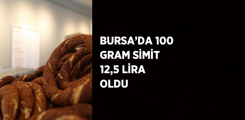 BURSA’DA 100 GRAM SİMİT 12,5 LİRA OLDU