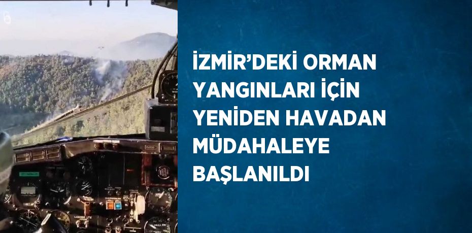 İZMİR’DEKİ ORMAN YANGINLARI İÇİN YENİDEN HAVADAN MÜDAHALEYE BAŞLANILDI