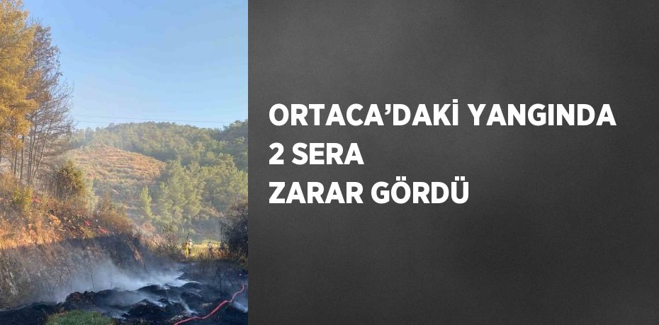 ORTACA’DAKİ YANGINDA 2 SERA ZARAR GÖRDÜ