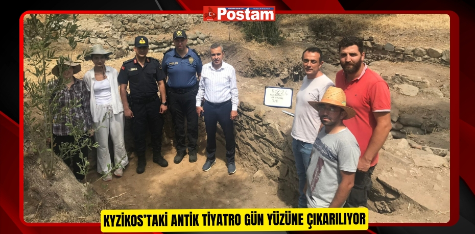 Kyzikos’taki antik tiyatro gün yüzüne çıkarılıyor  