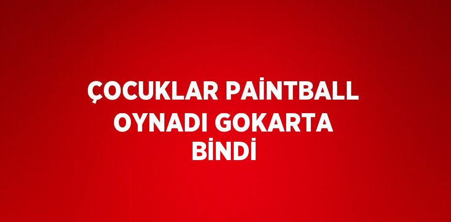 ÇOCUKLAR PAİNTBALL OYNADI GOKARTA BİNDİ