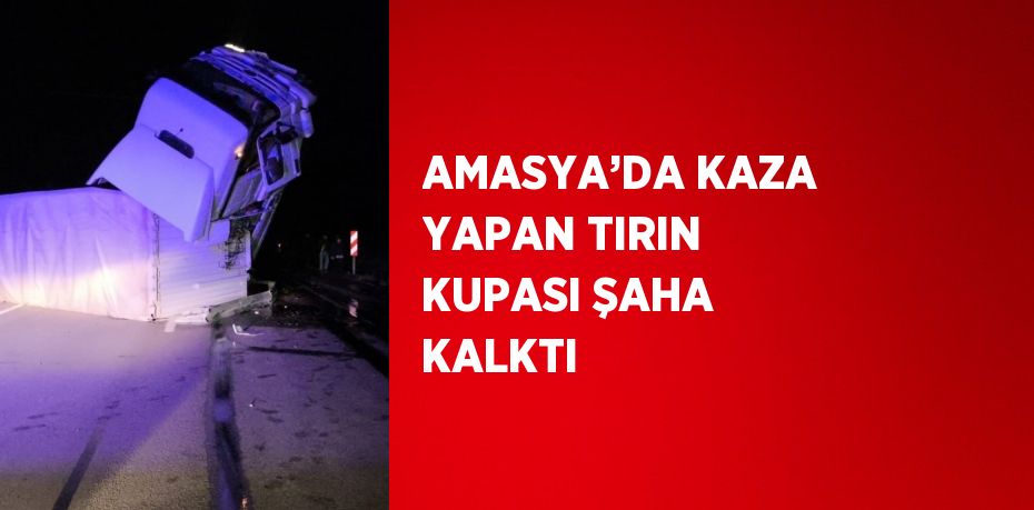 AMASYA’DA KAZA YAPAN TIRIN KUPASI ŞAHA KALKTI