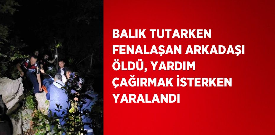 BALIK TUTARKEN FENALAŞAN ARKADAŞI ÖLDÜ, YARDIM ÇAĞIRMAK İSTERKEN YARALANDI