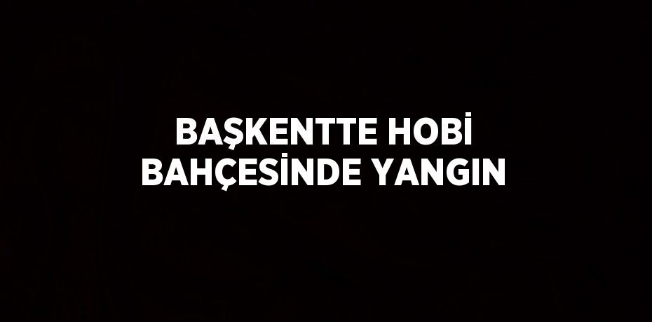 BAŞKENTTE HOBİ BAHÇESİNDE YANGIN