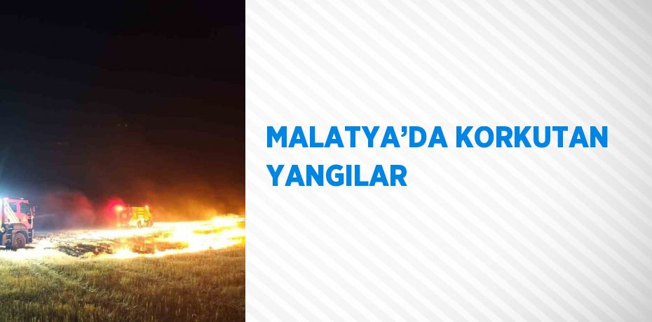 MALATYA’DA KORKUTAN YANGILAR