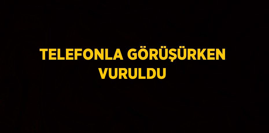 TELEFONLA GÖRÜŞÜRKEN VURULDU