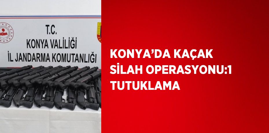 KONYA’DA KAÇAK SİLAH OPERASYONU:1 TUTUKLAMA