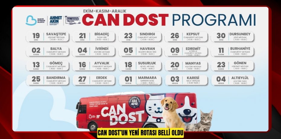 Can Dost’un Yeni Rotası Belli Oldu
