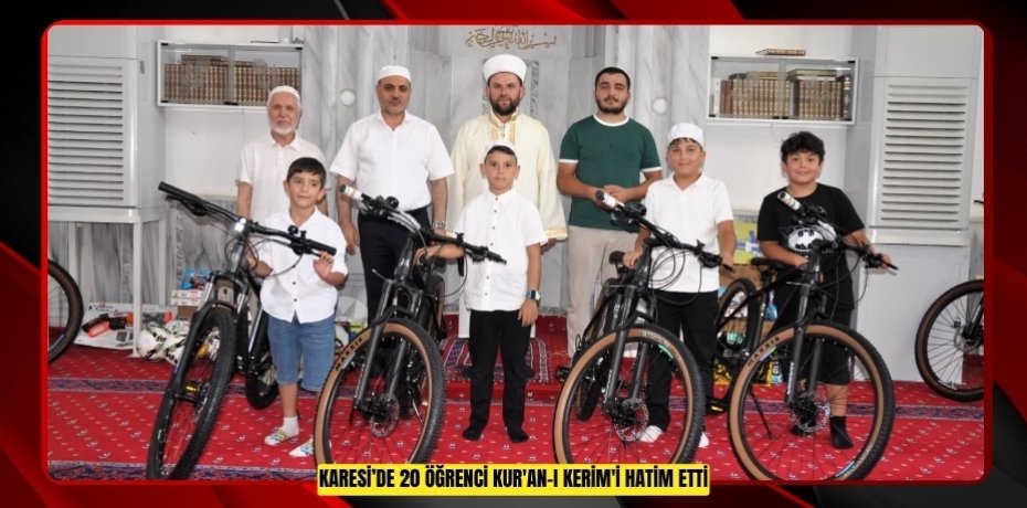 Karesi’de 20 öğrenci Kur'an-ı Kerim'i hatim etti
